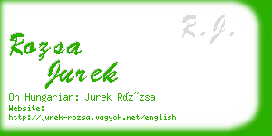 rozsa jurek business card